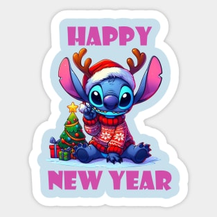 Happy New Year Stitch Sticker